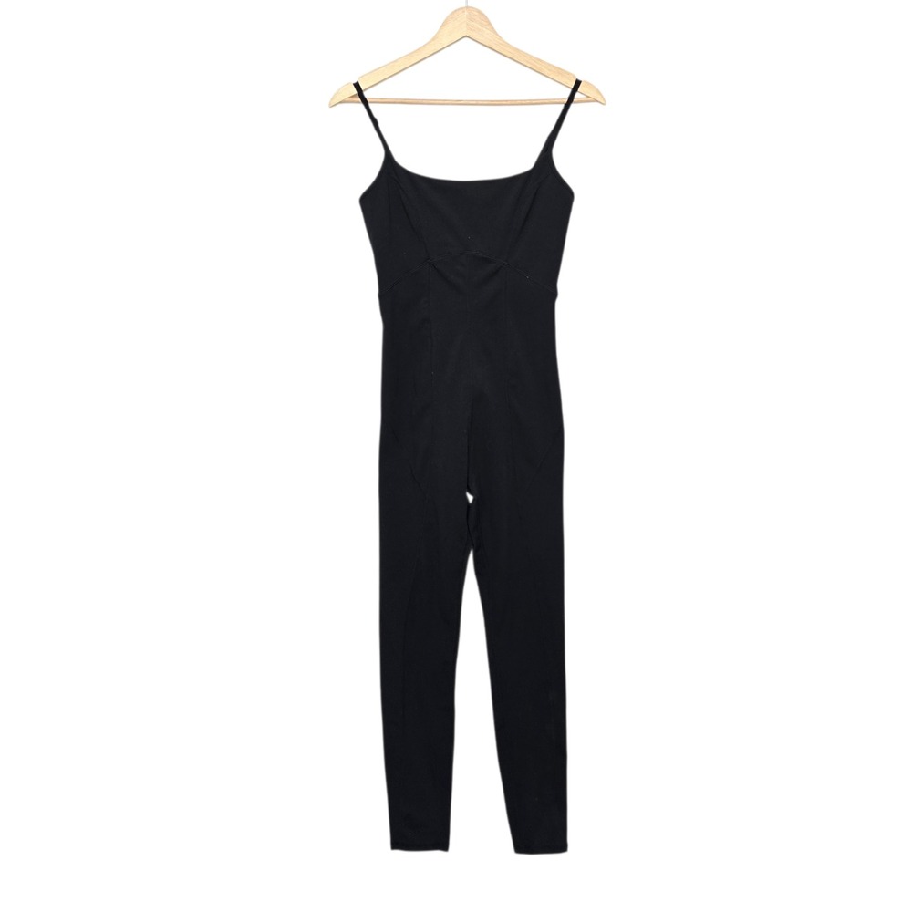 L*Space Active Womens Black Strappy Back Jumpsuit Bodysuit Womens Med Balletcore